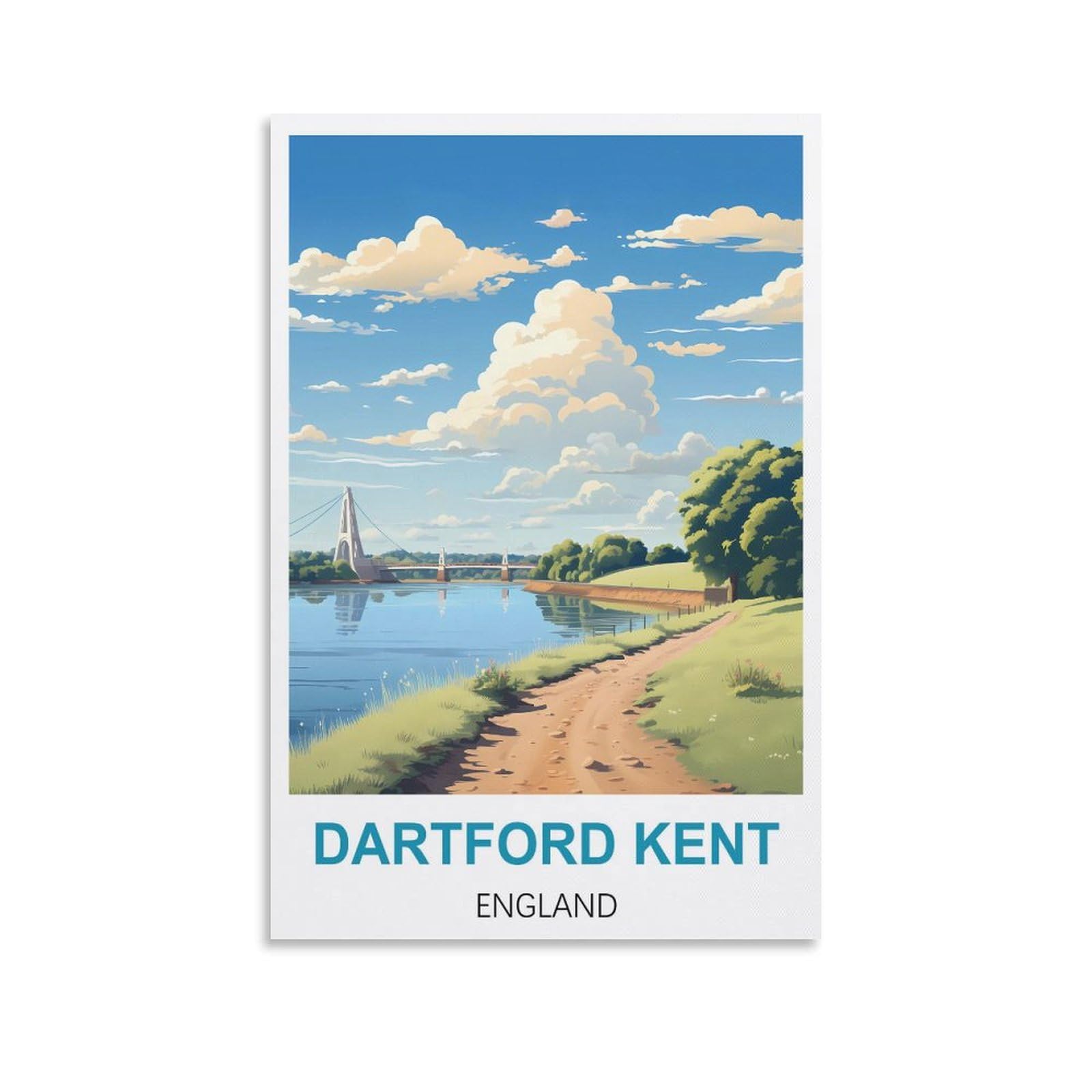 Vintage Tin Signs Dartford Kent England Ideal for Pub shed Bar Office Man Cave Home Bedroom Dining Room Kitchen Gift 15x30cm