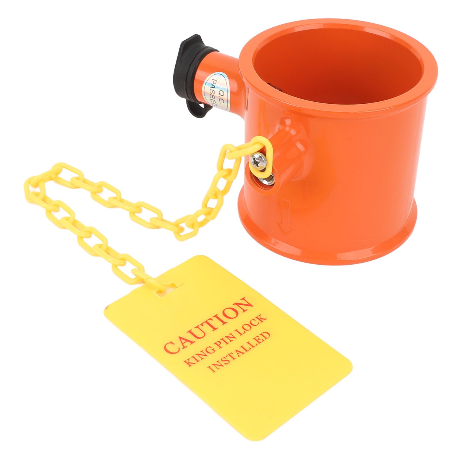 Cerradura Antirrobo de Pasador de Quinta Rueda para Remolque, Etiqueta de Advertencia de Aleación de Aluminio, Cerradura de Enganche de Seguridad para RV, Barco, Semirremolque