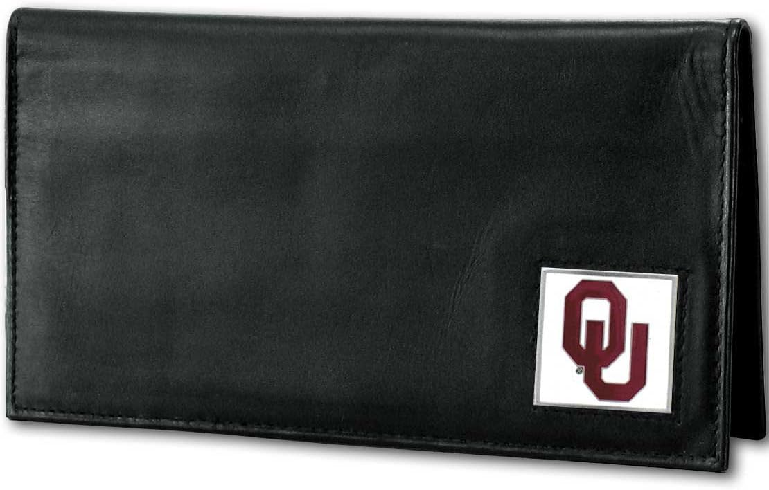 NCAA Siskiyou Sports Fan Shop Oklahoma Sooners Deluxe Leather Checkbook Cover One Size Black