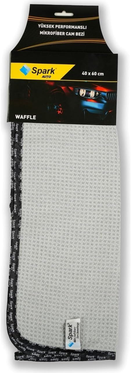 Spark 5340 Waffle Mikrofiber Oto Cam Bezi ve Genel Temizlik Bezi 40x60 cm.