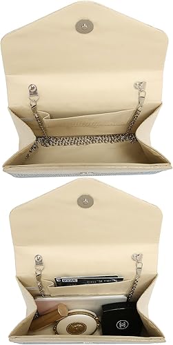 Miniatura 4 de Dasein Bolso de noche para mujer, embragues de fiesta, bolsos de boda, cóctel, baile de graduación, bolsos con purpurina esmerilada