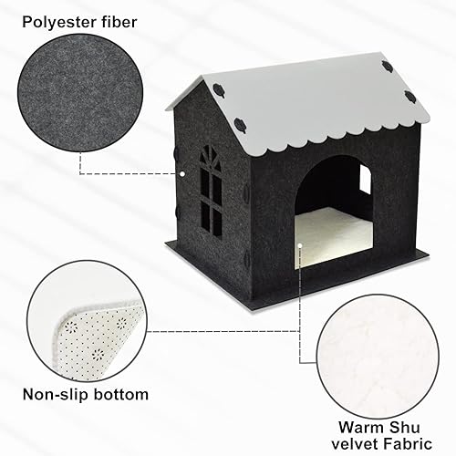 Miniatura 4 de Camas para gatos de interior, accesorios de casa para gatos, cama de gatito para gatos, escondite para gatos, muebles para gatos, suministros para