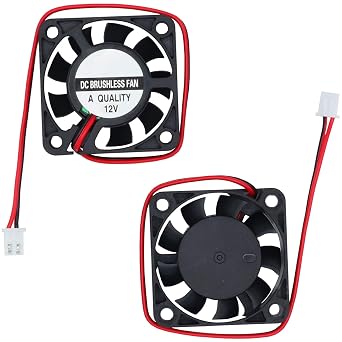 2Pcs 40mm Fan 12V,3D Printer Micro 5 Volt Fans 4010, Mini Brushless Cooling Fan 40mm x 10mm 2PIN, 6500 RPM,for DIY Cooling Ventilation 12V, 0.08A