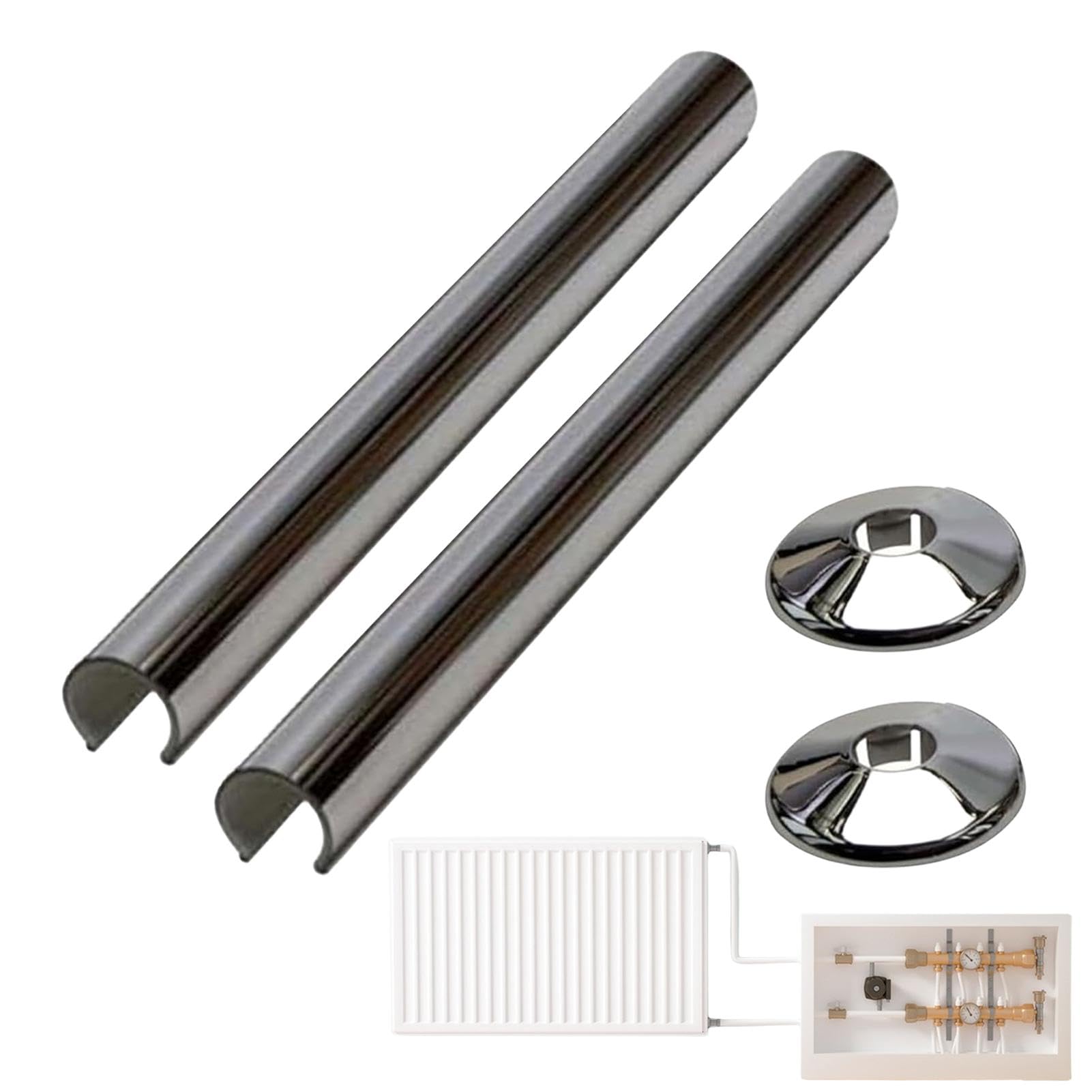 Yinpecly 0.7 Flens Pijp Cover Decoratie PP Plastic