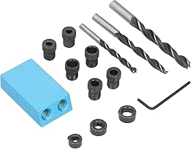 Gabarito de furo inclinado, não enferruja ângulo carpintaria localizador gabaritos portátil com furo de bolso para marcenaria para perfuração de madeira (conjunto de 14 peças)