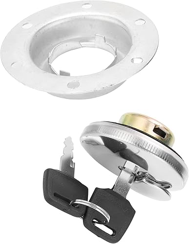 Miniatura 9 de Llave de tapa de gas combustible de tanque de forma redonda de 6 agujeros, antirrobo, acero inoxidable, pulido de espejo para grupo electrógeno,