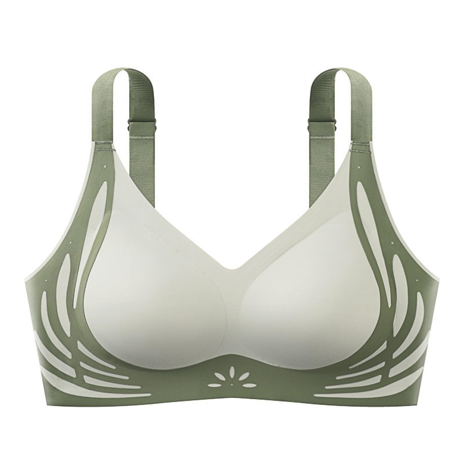 Biustonosze bez fiszbin Push Up UK Bez fiszbin Bez fiszbin Komfort Plus Size Push-Up Pełne pokrycie Wyściełane duże piersi Biustonosze na co dzień Wsparcie Lift Wygodny, bez fiszbin, prążkowany
