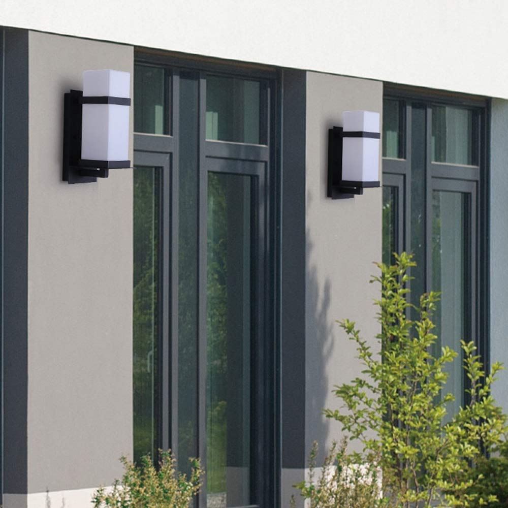 Lampadaire d'extérieur, Applique Murale de Jardin, Applique Murale Moderne, Applique Murale extérieure étanche et antirouille, Lanterne Murale en métal Aluminium, dé(