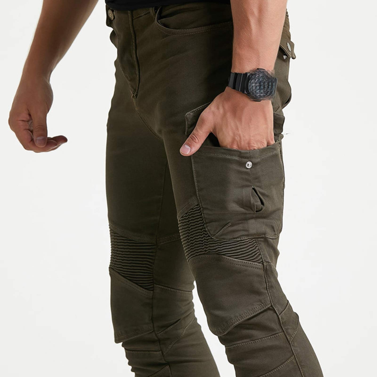 Pantalon de moto rembourré en peluche