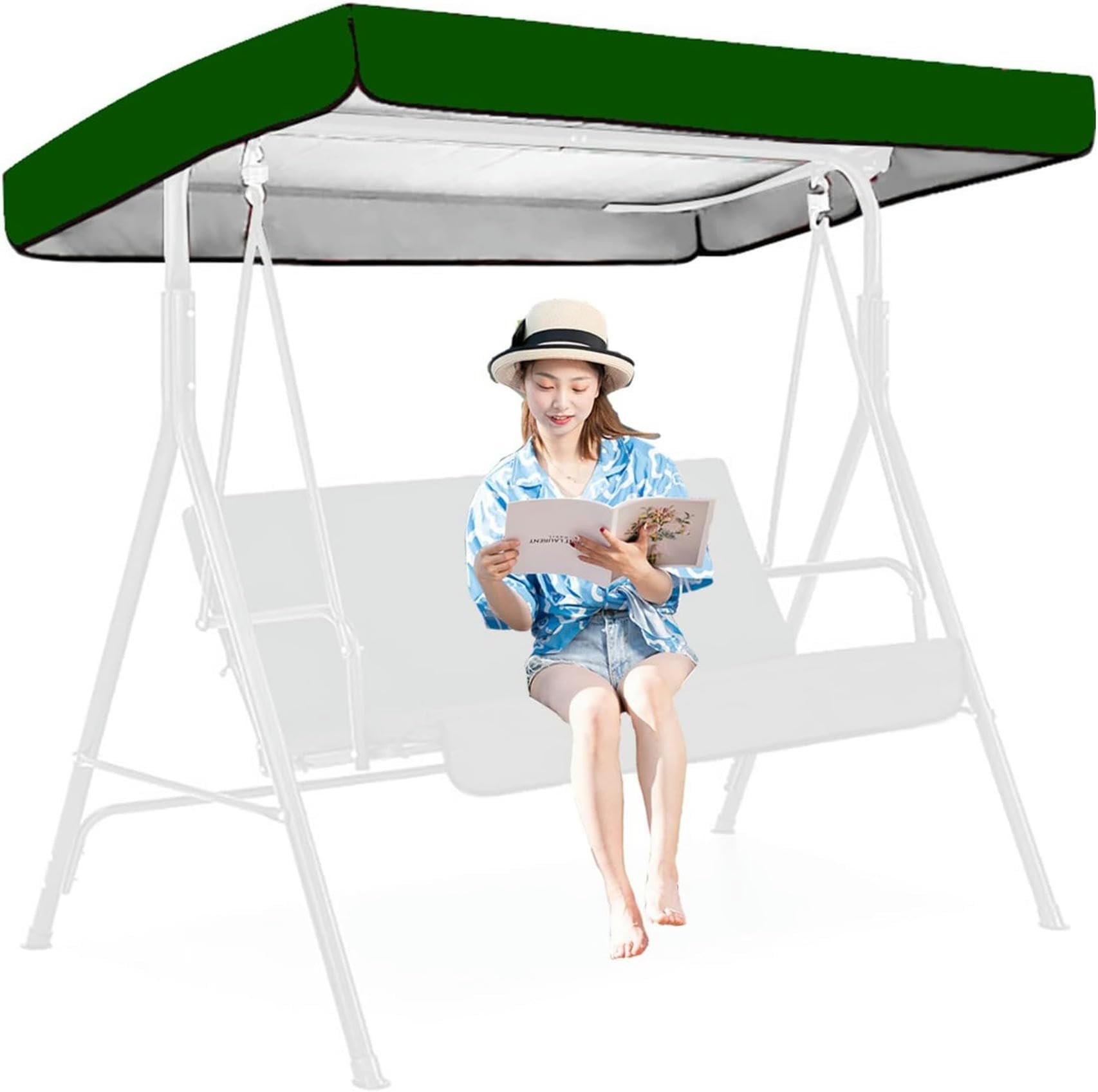 Toldo de repuesto para columpio de jardín ideal para terrazas familiares y porches exteriores
