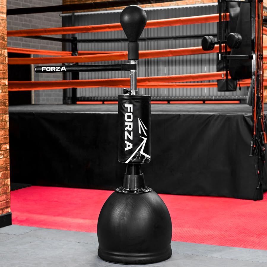 FORZA Freestanding Boxing Speed Punchbag | 3in1 Adjustable Speed Bag For Adults & Juniors | Kickboxing, MMA, Martial Arts, Combat Training Tool - Heavy Duty Punch Bag