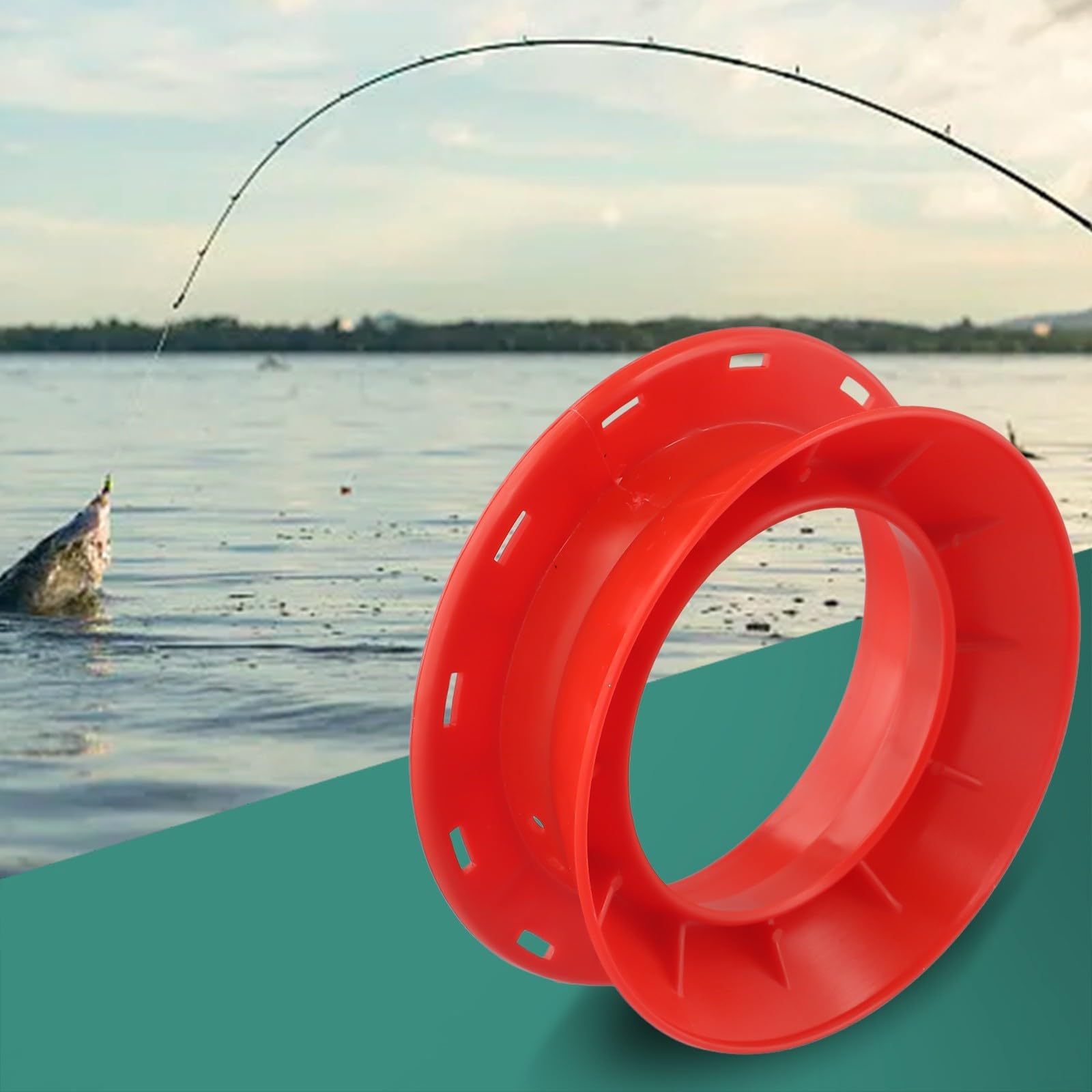 Bobine à Main Pour Fil De Pêche 120x80 Mm - Capacité 500 M De Fil 1 Mm - ABS - Pour Pêche Mer, Rivière, étang