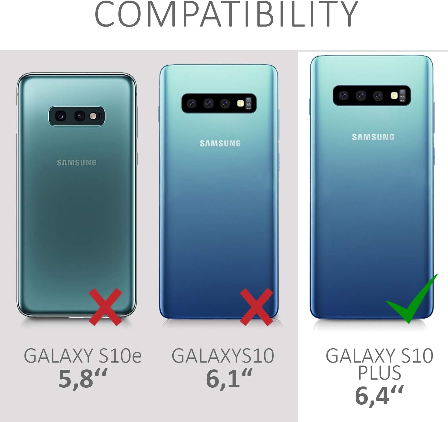 kwmobile Case Compatible with Samsung Galaxy S10 Plus / S10+ Case - TPU Silicone Phone Cover with Soft Finish - Cool Mint