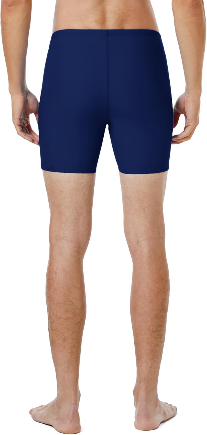 Runhit Men's Square Leg Swim Jammers Quick Dry Athletic Brief Swimsuit UPF 50+ Compression Swimming Shorts - Image 3