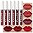 evpct 6Pcs Lipstick Matte Liquid Lipstick Lipgloss Set for Women, Dark Deep Bright Ruby Sexy Brick Red Mauve labiales mate 24 horas originales matte larga duracion 24 Hour Lipstick Long Lasting