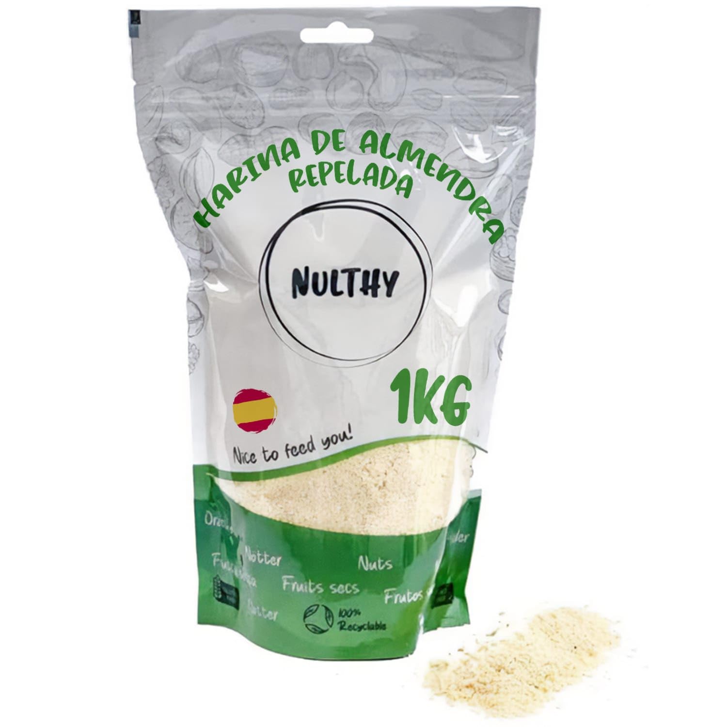 Harina de Almendra Repelada 1kg - Producto Español para Repostería Keto y Macarons