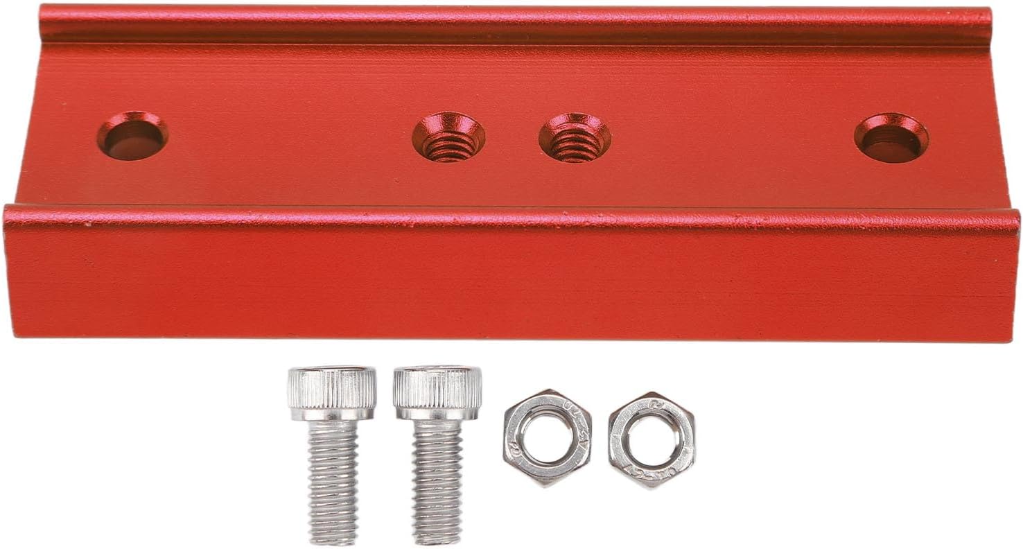 Dovetail Mount Plate, Dovetail Mounting Plate with Screw Aluminum Alloy Universal Dovetail Plate for Equatorial Telescope Theodolite Tripod (Red)