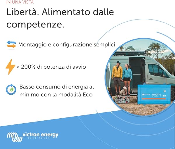 Victron Energy 800VA 12-Volt 230V AC Inverter ad Onda Sinusoidale Pura (Schuko) - 3