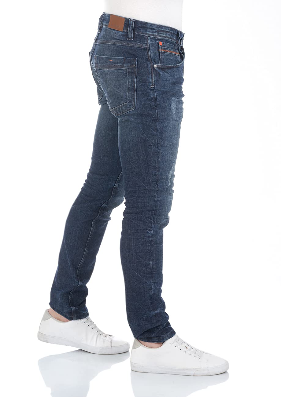 riverso RIVCaspar - Jeans da Uomo Slim Fit, in Denim Elasticizzato, Colore Nero, Blu, Grigio, w29 w30 w31 w32 w33 w34 w36 w38