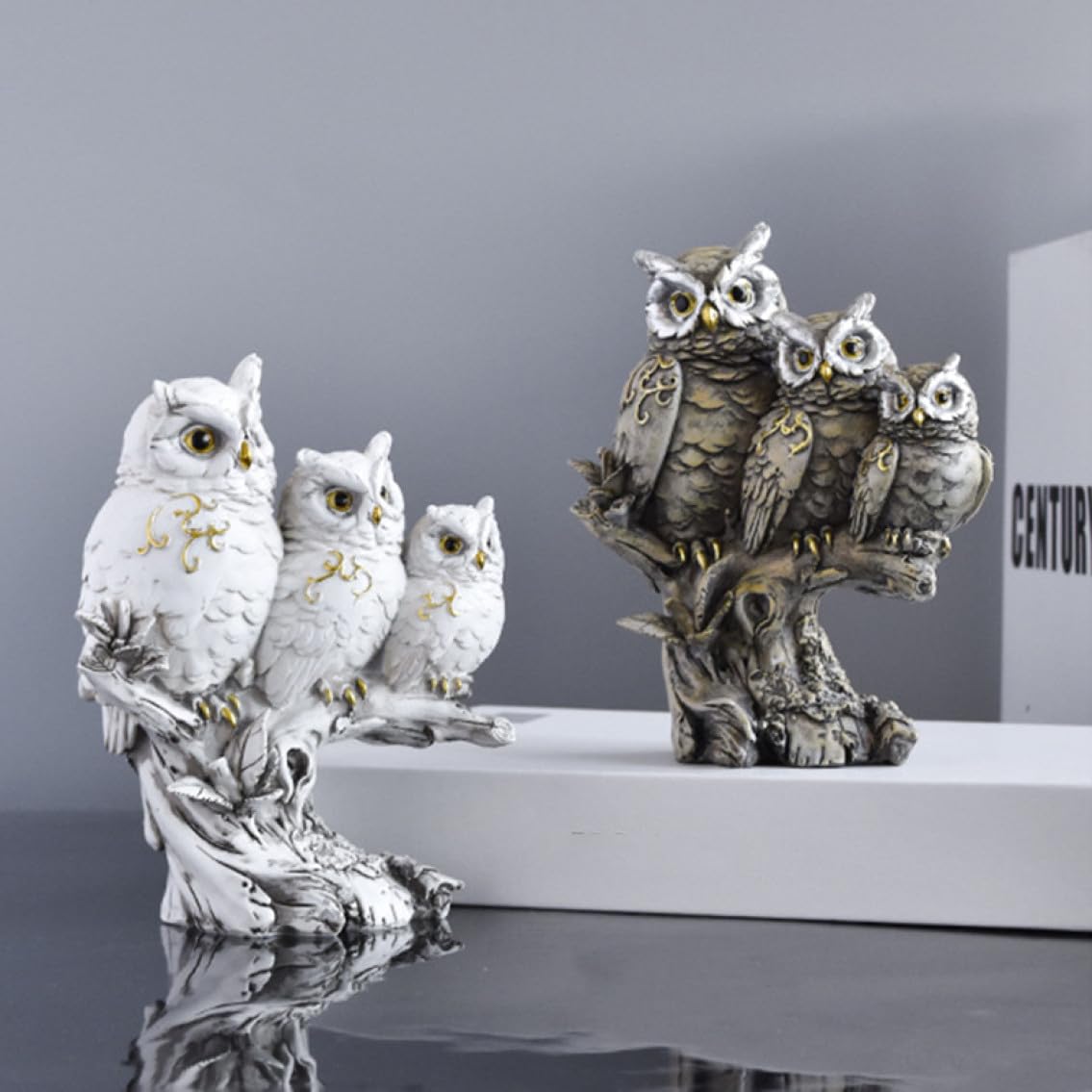 Amazon.co.jp: JAnjiaLxY ふくろう 置物 オブジェ 卓上 おしゃれ 樹脂