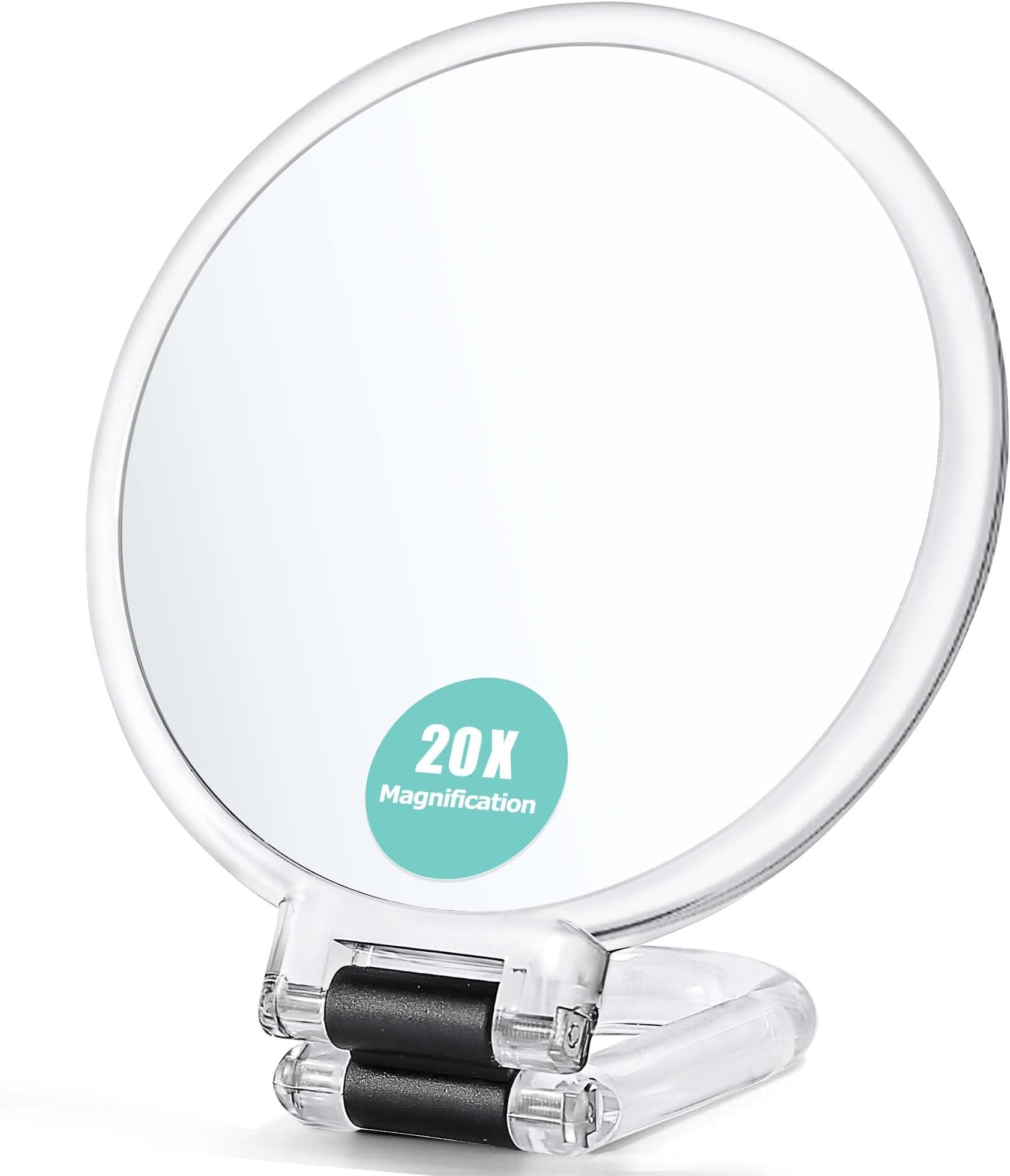 B Beauty 20X Magnifying Handheld Mirror,Travel Folding Hand Held