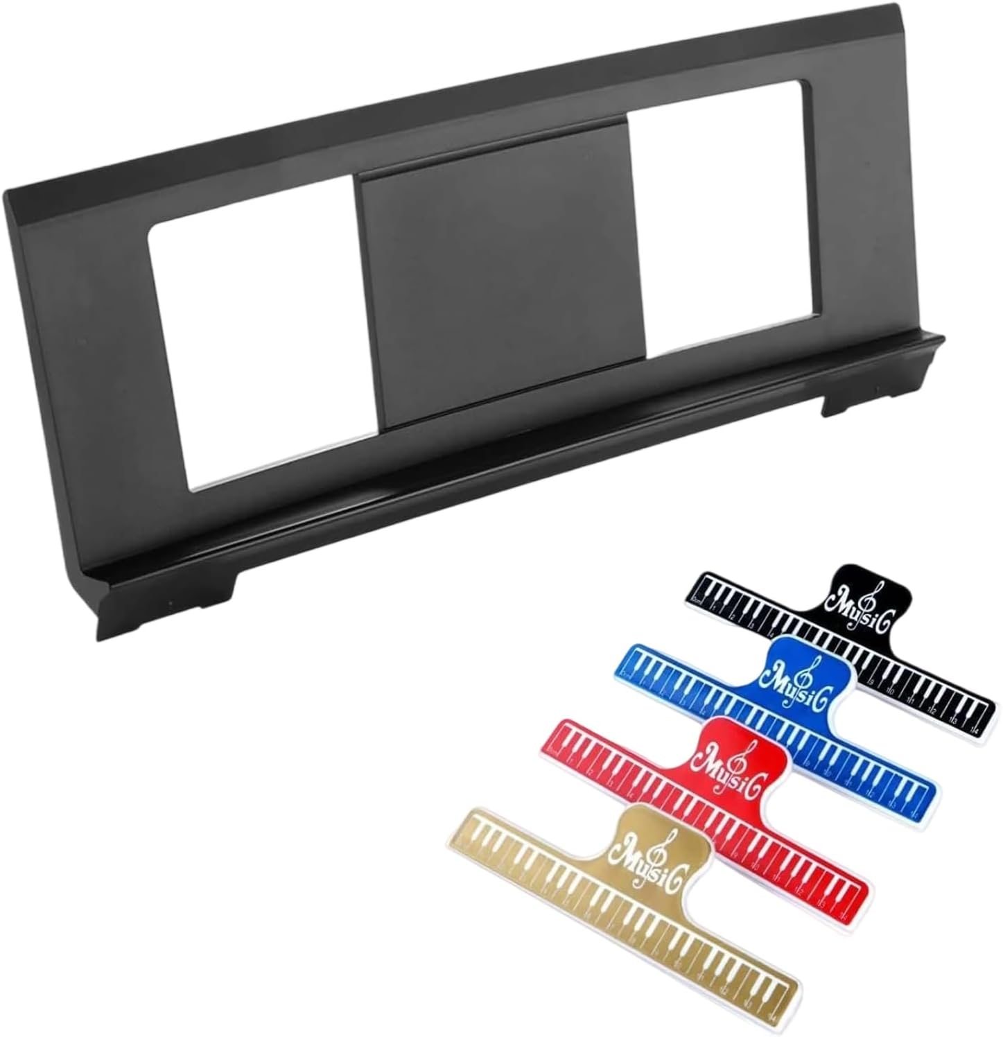 Light Weight Electronic Piano Music Stand with Music Book Clips Portable Desktop Books Stands Piano Accessories