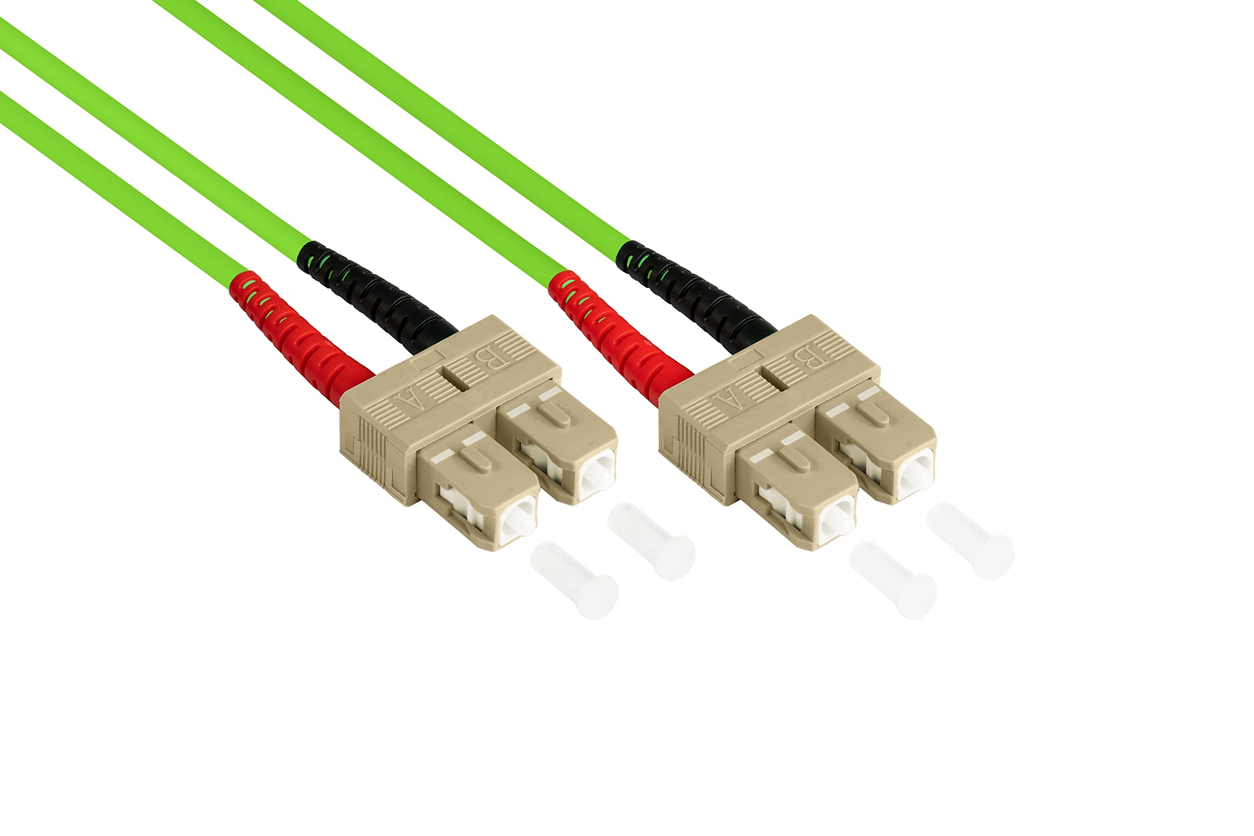 Good Connections OM5 LWL Kabel - DUPLEX - Stecker SC an SC - Multimode 50/125 - 1/10/40/100-Gigabit Ethernet - Lichtwellen-Leiter, Glasfaser-Kabel, Patchkabel - 30 m