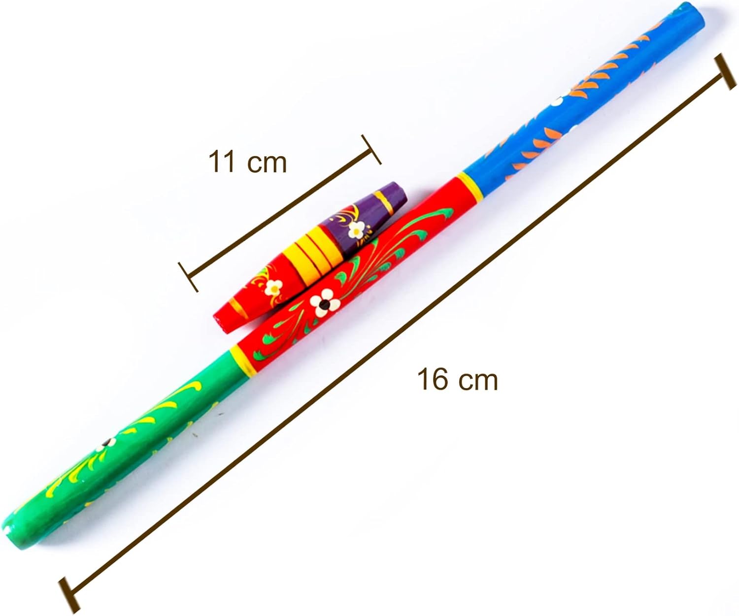 Desi Favors Traditional Gilli Danda Game Kit- Multicolor Indian Outdoor Game Set