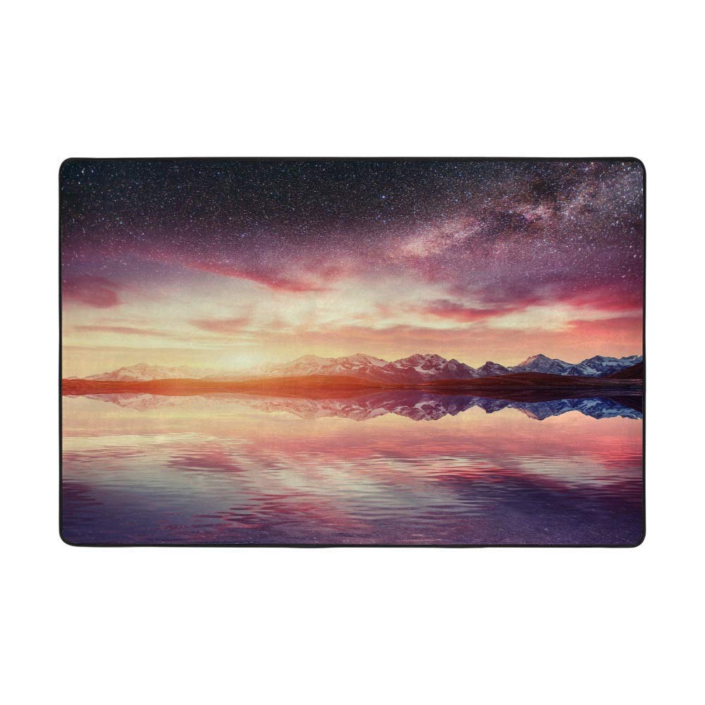 Grand tapis de sol lavable ciel étoilé 12,7x10,2 cm pour salon