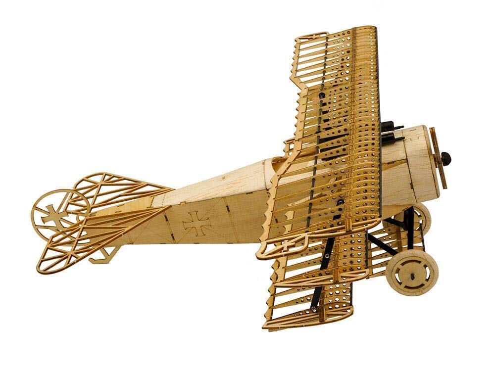 Torcster Fokker DR1 400mm Holzbaukasten Standmodell Modellflugzeug