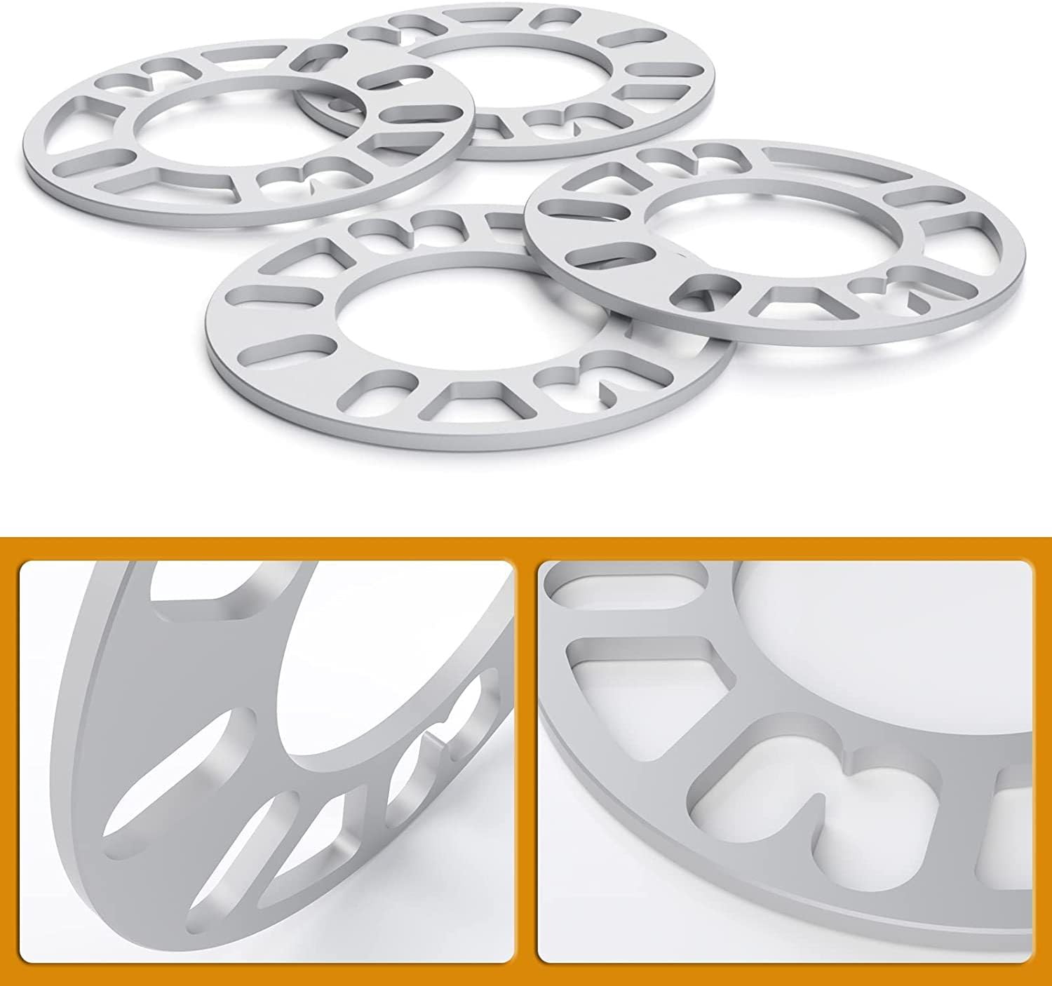 Dystanse kół Adapter dystansowy koła samochodowego podkładki podkładkowe płyta 4 szt. 4X98 4X100 4X108 4x110 4x112 4x114,3 5x100 5x110 5x112 5x115 Przekładki do opon(8mm Spacer adapter)