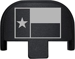 NDZ Performance Rear Slide Cover Back Plate for Smith & Wesson Self Defense S&W SD9 SD40 VE 9mm .40 Black Custom Laser Engraved Image: Texas State Flag