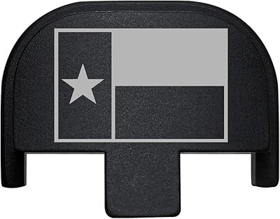 NDZ Performance Rear Slide Cover Back Plate for Smith & Wesson Self Defense S&W SD9 SD40 VE 9mm .40 Black Custom Laser Engraved Image: Texas State Flag