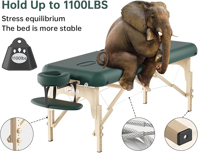 Camilla de Masaje Plegable Portátil Altura Ajustable miniatura 5