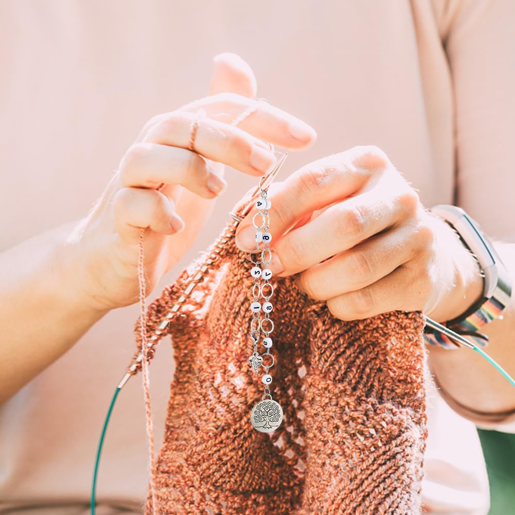 NBEADS 2 Pcs 2 Styles Chaînes De Compteur De Rangée De Tricot D