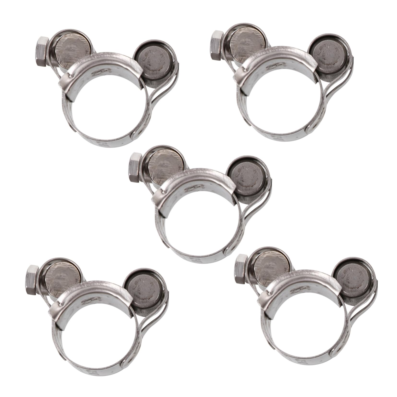 FUNOMOCYA Adjustable Single Head Hoop Clamp 5pcs Heavy Duty Stainless Clamps for Automotive Hoses