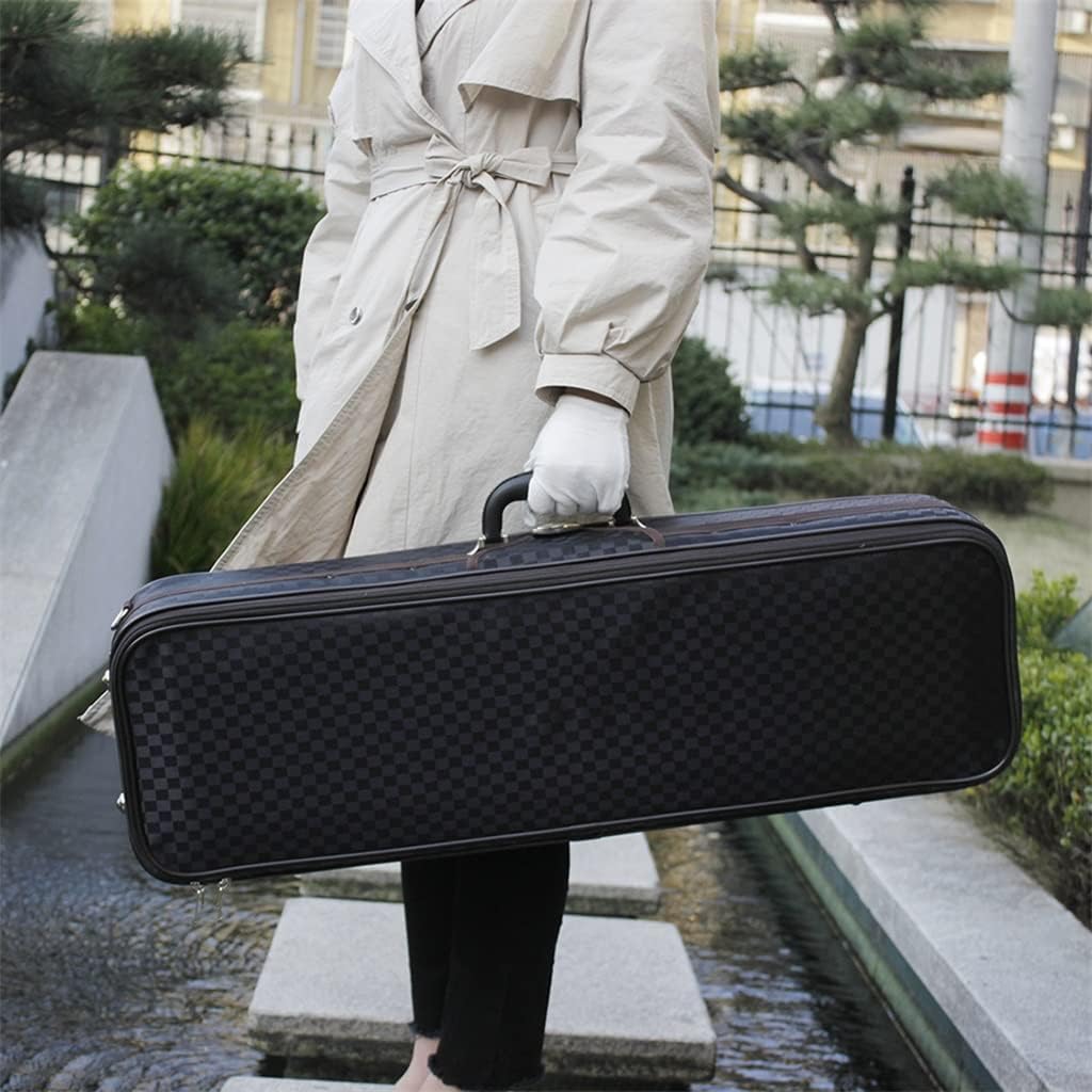 4/4 Violin Case Storage Bag Flannel Square Case Violin Case String Instrument Accessories Built-in Hygrometer
