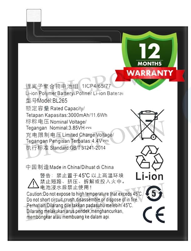 Image of Original BL265 Battery Compatible for Motorola Moto M (XT1662, XT1663) - (3000mAh) - 1 Year Warranty