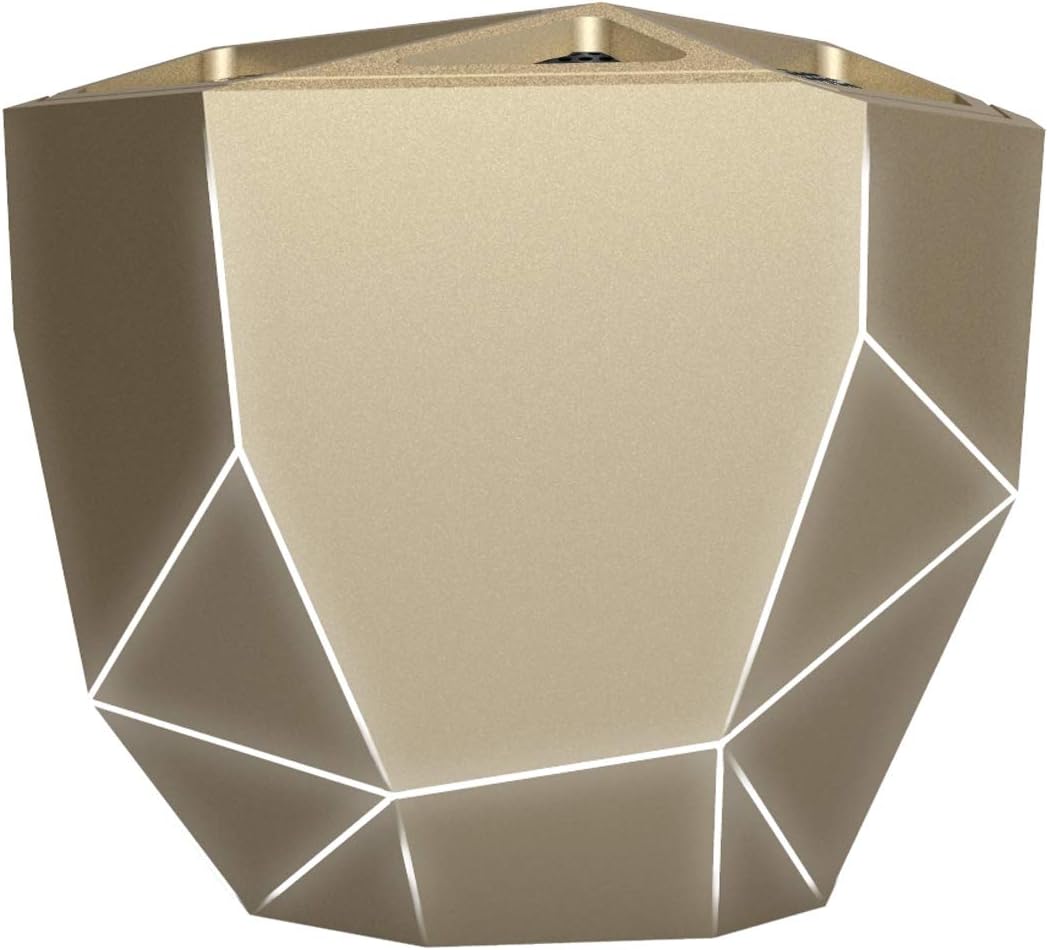 Geo Edge Design 2.3 inch 3 Watt Bluetooth Speaker White LED-Illuminated Edges