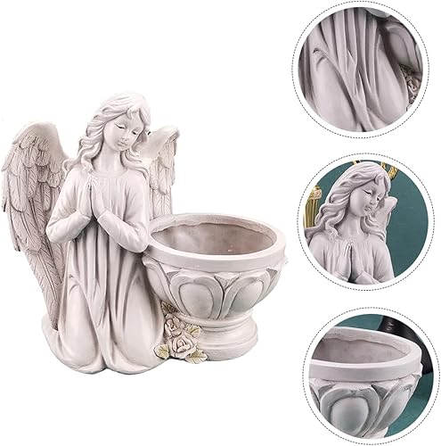Miniatura 4 de LIFKOME Decoración de maceta de ángel de resina, adorno de jardín elegante para oficina en casa, artesanía premium, diseño elegante para amigos y