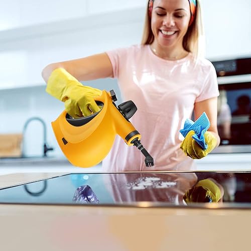 Miniatura 5 de Limpiador a vapor de mano, limpiador de vapor multisuperficie presurizado con 11 accesorios, limpiadores de vapor multiusos sin químicos para uso