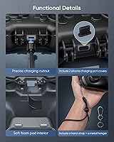 Vista 6 de Tiiletzote Protective Travel Case for Nintendo Switch 2 Pro Controller, Hard Shell 1:1 Fit Portable Carrying Case, Magnetic Closure, Joystick Negro