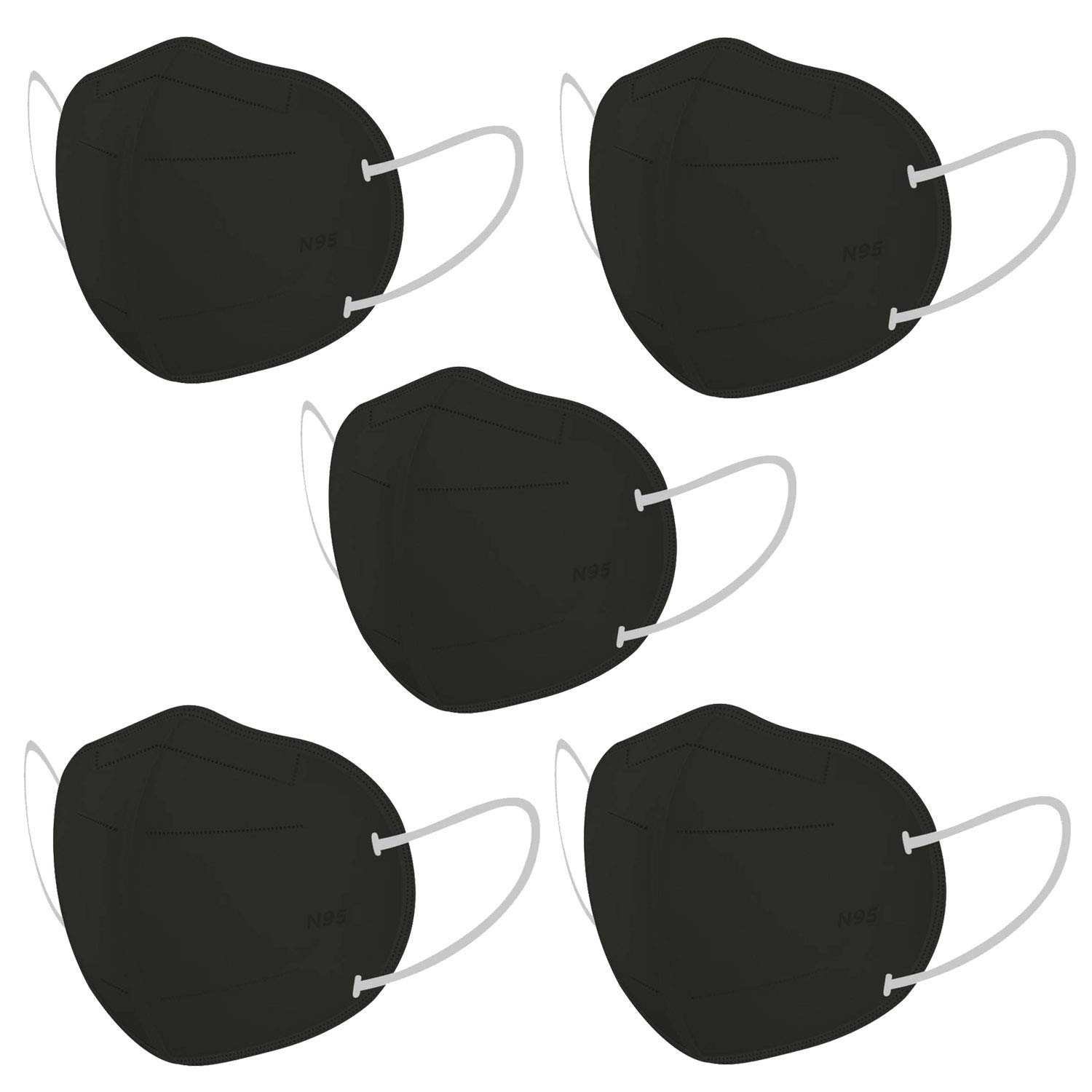 9 Impression Unisex Nonwoven Fabric Reusable Cloth N95 Mask without Valve (Black, Pack of 5) (B08NZX132W) Amazon Price History, Amazon Price Tracker