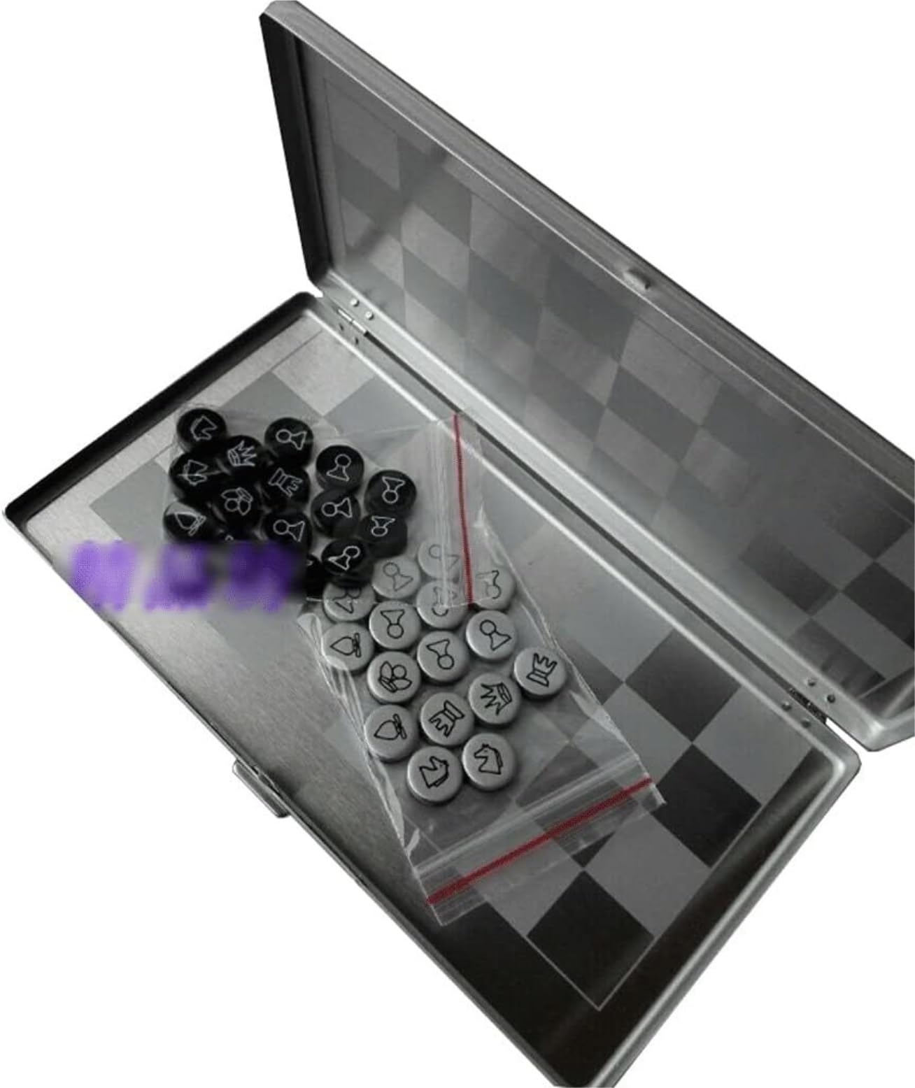 Szachy Szachy Magnetyczne Metalowe Szachy Aluminiowa Szachownica Ze Stali Nierdzewnej Składana Przenośna Kieszonkowa Szachownica Chess Jeu