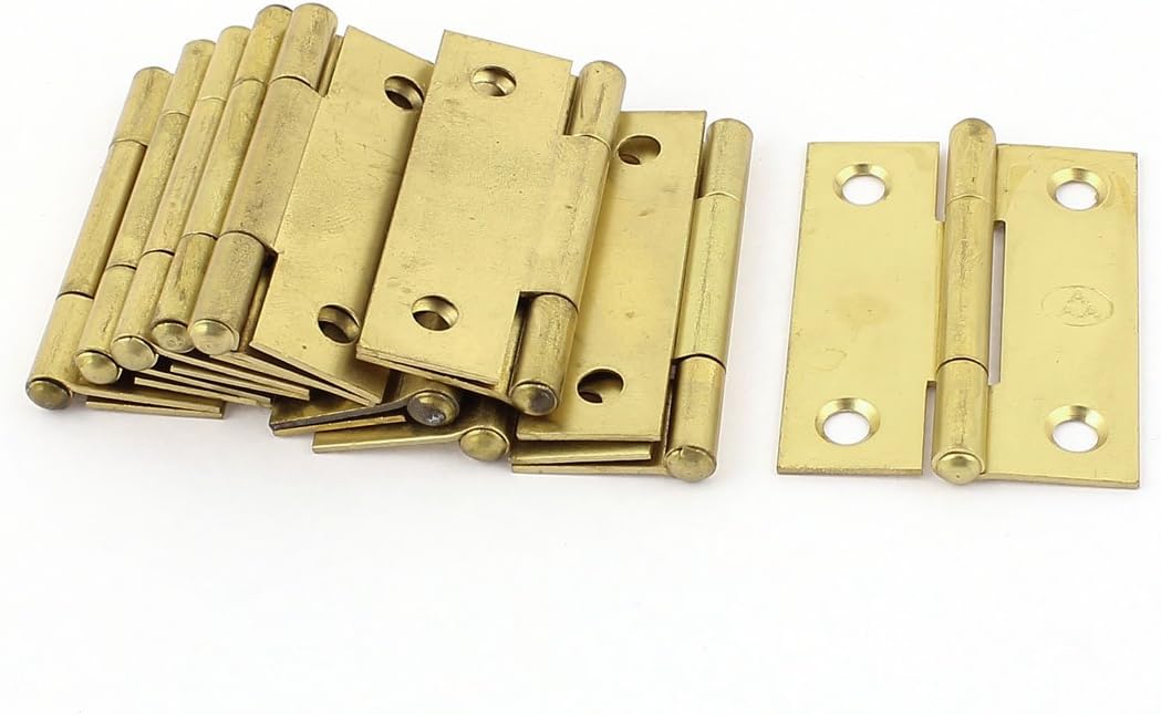Aexit Cupboard Cabinet Gate Hardware Brass Folding Door Butt Hinges 50mm 2" Gate Hinges Length 10pcs