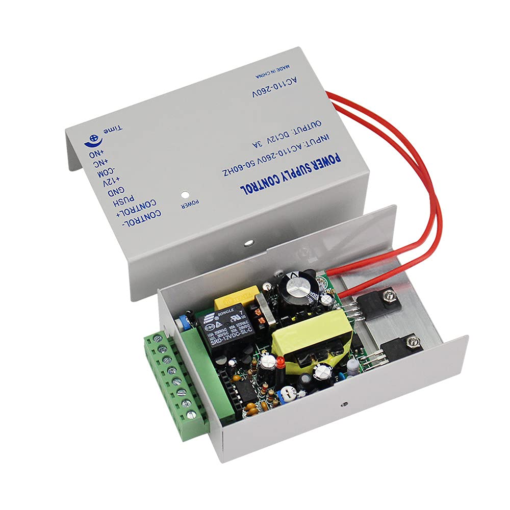 KUMU Wasserdichtes RFID-Türzugangskontrollsystem Metalltastatur + 180kg Magnetschloss + Regenschutz + Ausgangstaste + 15-teilige Schlüsselanhänger für Zuhause/Büro