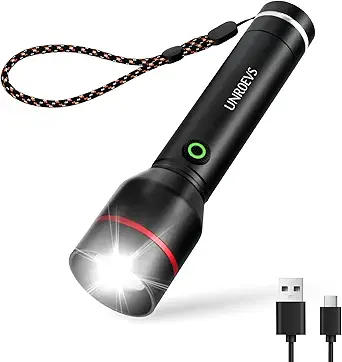 S20 Rechargeable Flashlights 1200 Lumens, Small Flashlights Powerful,5 Modes Led Flashlight Adjustable,Tactical Flash Light for Camping,Walking Dog,Emaergency.