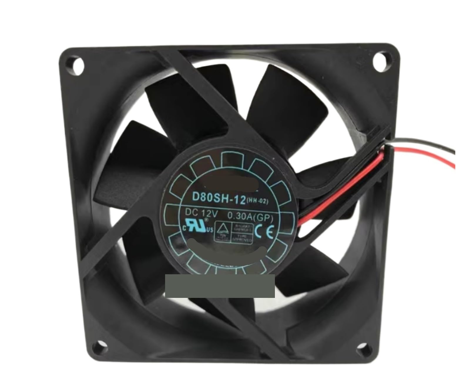 Ventilateur 8 cm Alimentation 8025 D80SH-12 12V 0.30A à 2 fils pour boîtier PC