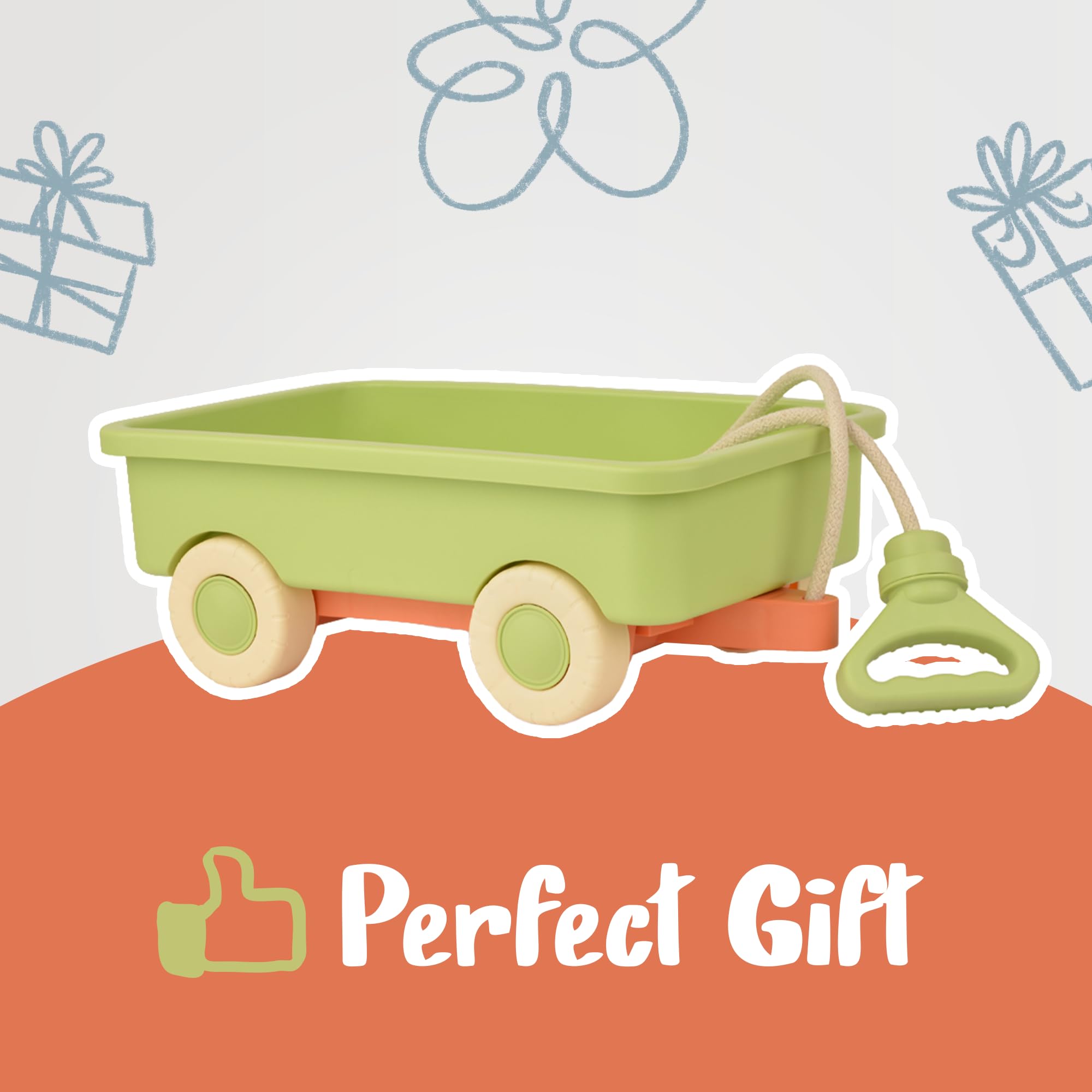 Carro de juguete para niños, equipo de juego al aire libre para niños, seguro, sin BPA, carrito para niños de 2 a 6 años, playa, juguetes de jardín, juguete de empuje, carrito de cochecito | Regalos