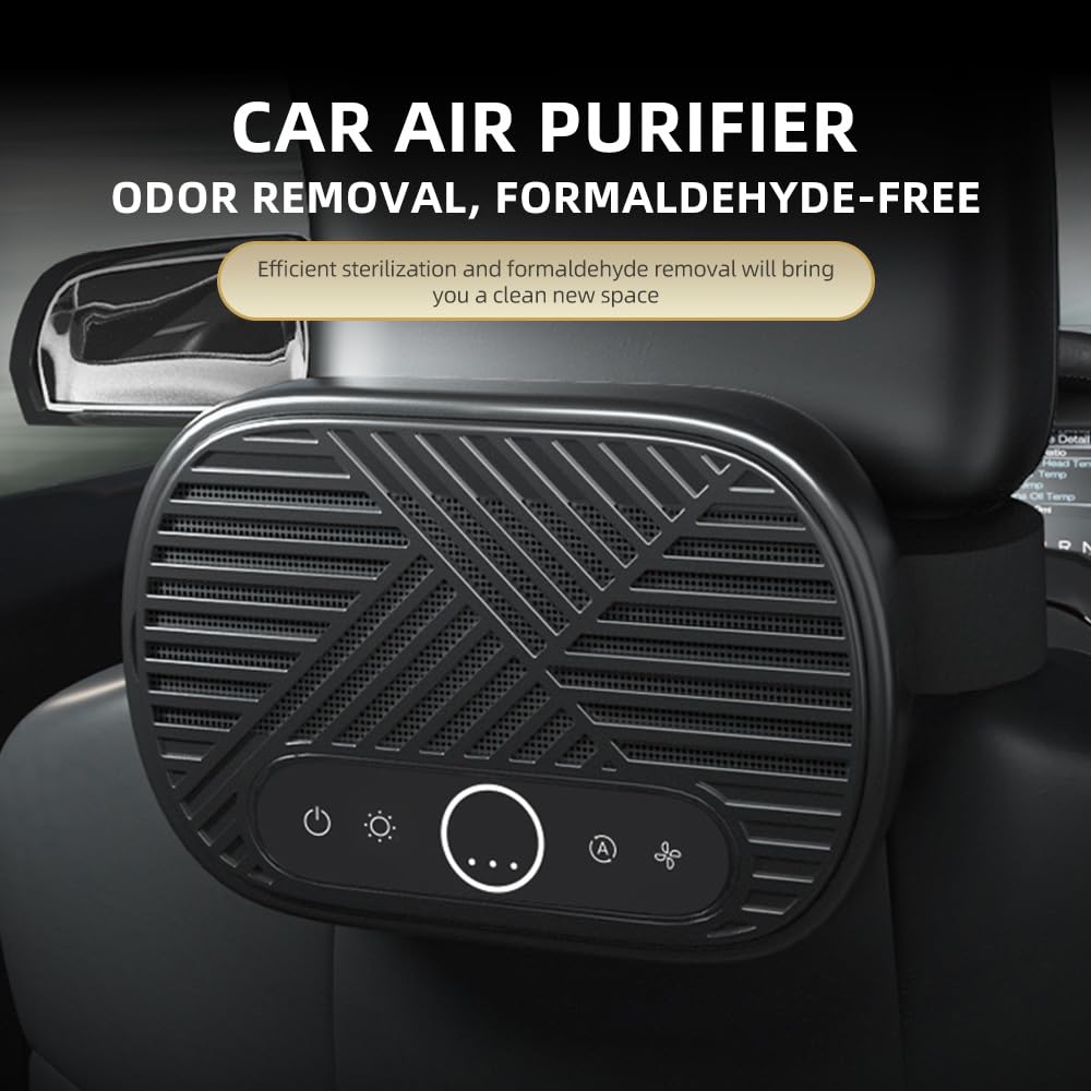Oczyszczacze Powietrza do Domu i Samochodu Firmy Freshener - H12 HEPA Oczyszczacz Powietrza do Usuwania Formaldehydu, Dymu, łupieżu i Zapachu Włosów - Przenośny Oczyszczacz z Jonami